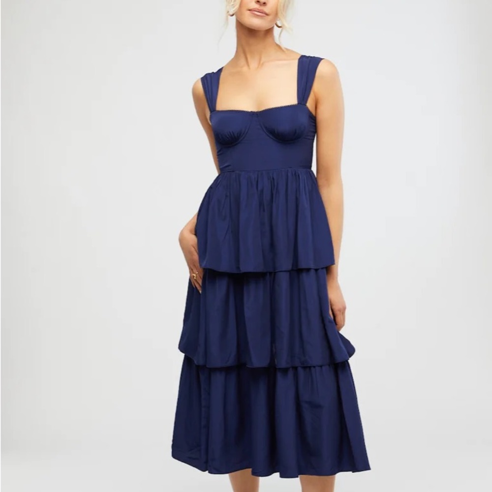 NWT WEWOREWHAT Corset Midi Dress size 8